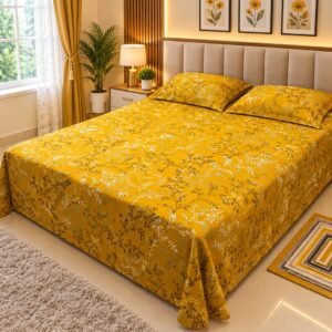 Premium Twill Cotton King Size Bed Sheet