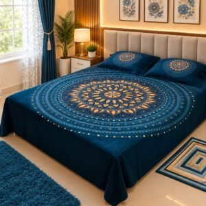 Premium Twill Cotton King Size Bed Sheet