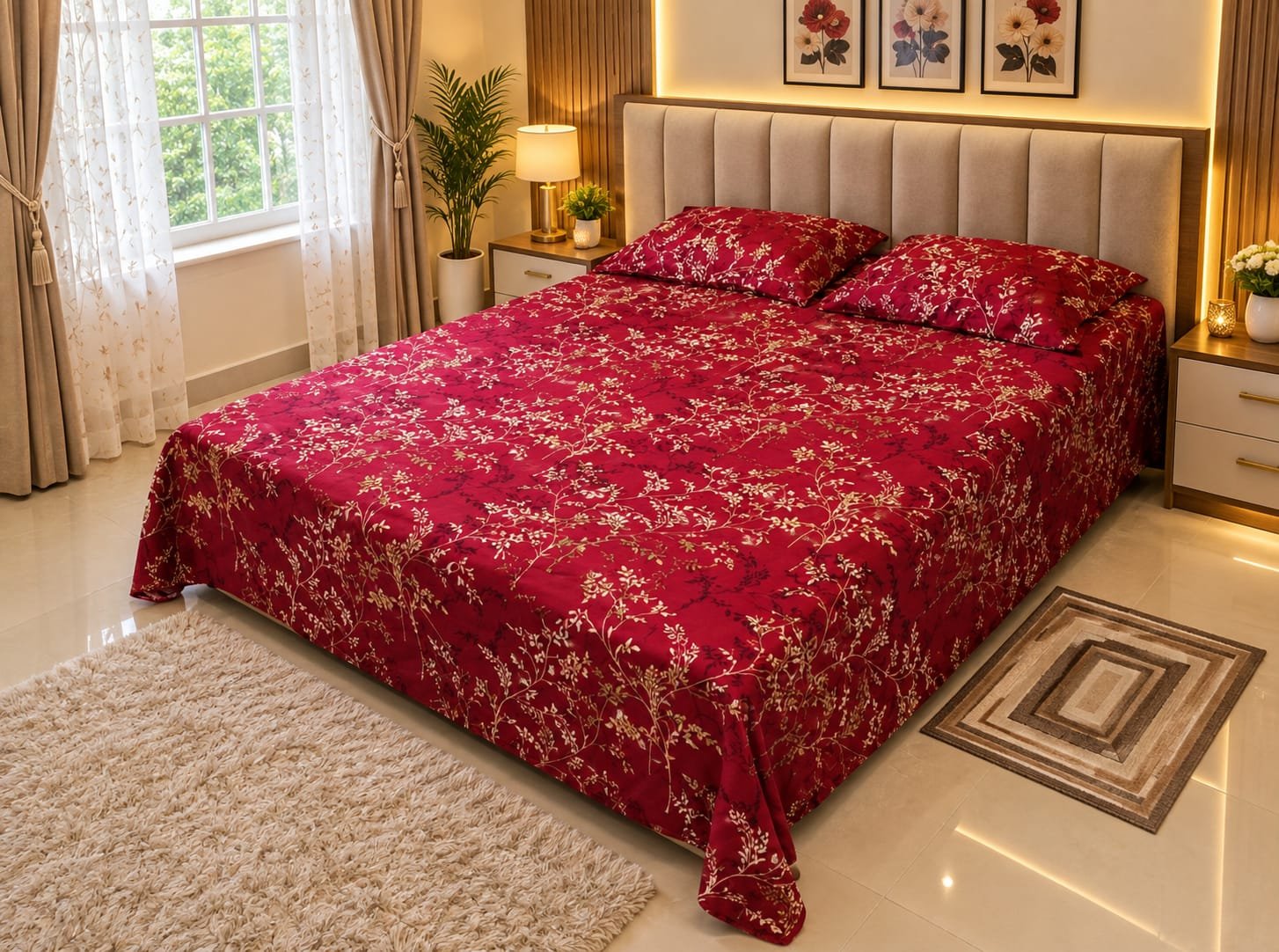 IMG-20260913-WA0011 Premium Twill Cotton Bed Sheet Set - Image 1